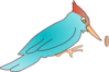 Blue Cartoon Woodpecker Clip Art